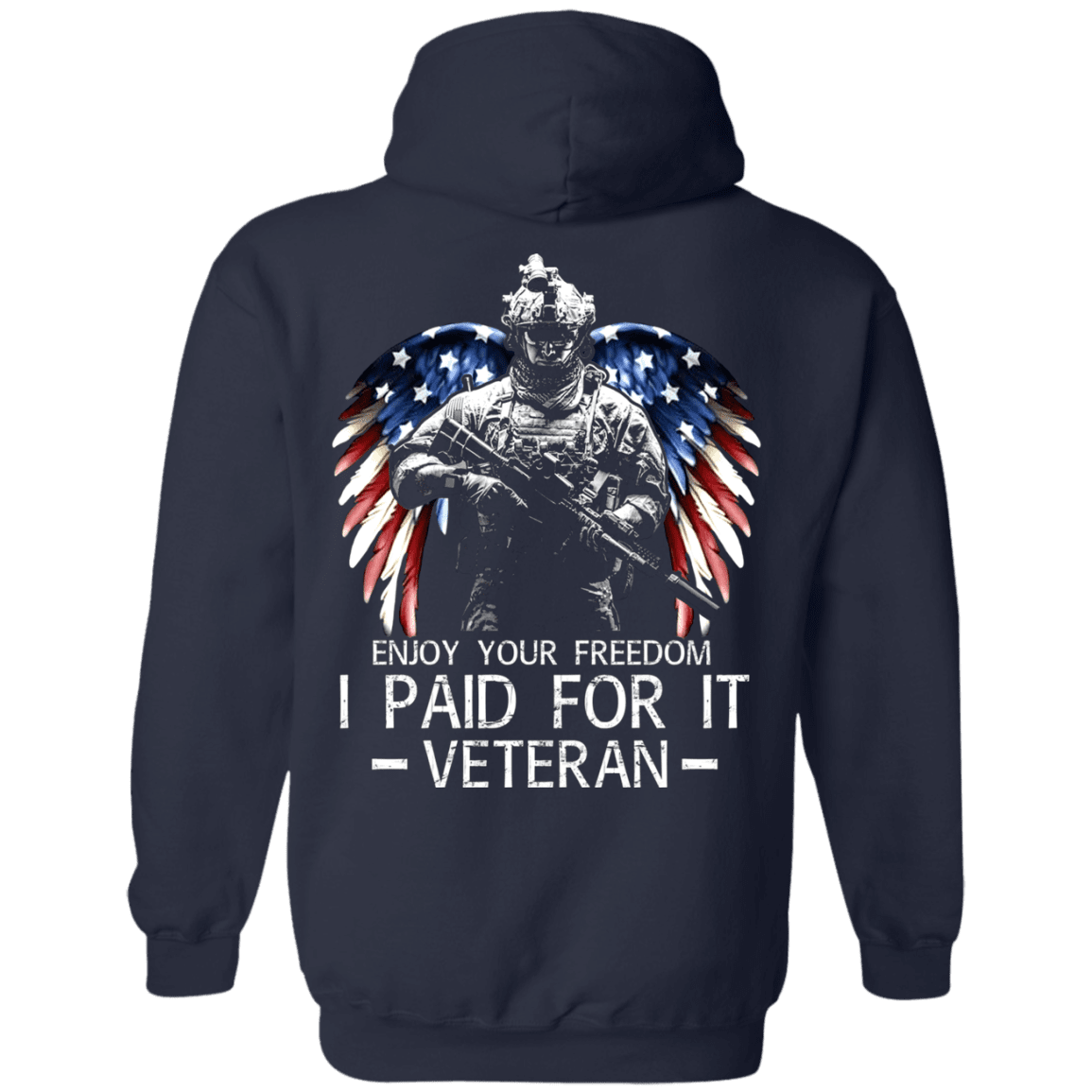 Military T-Shirt "Enjoy your freedom I paid for it" Men Back-TShirt-General-Veterans Nation