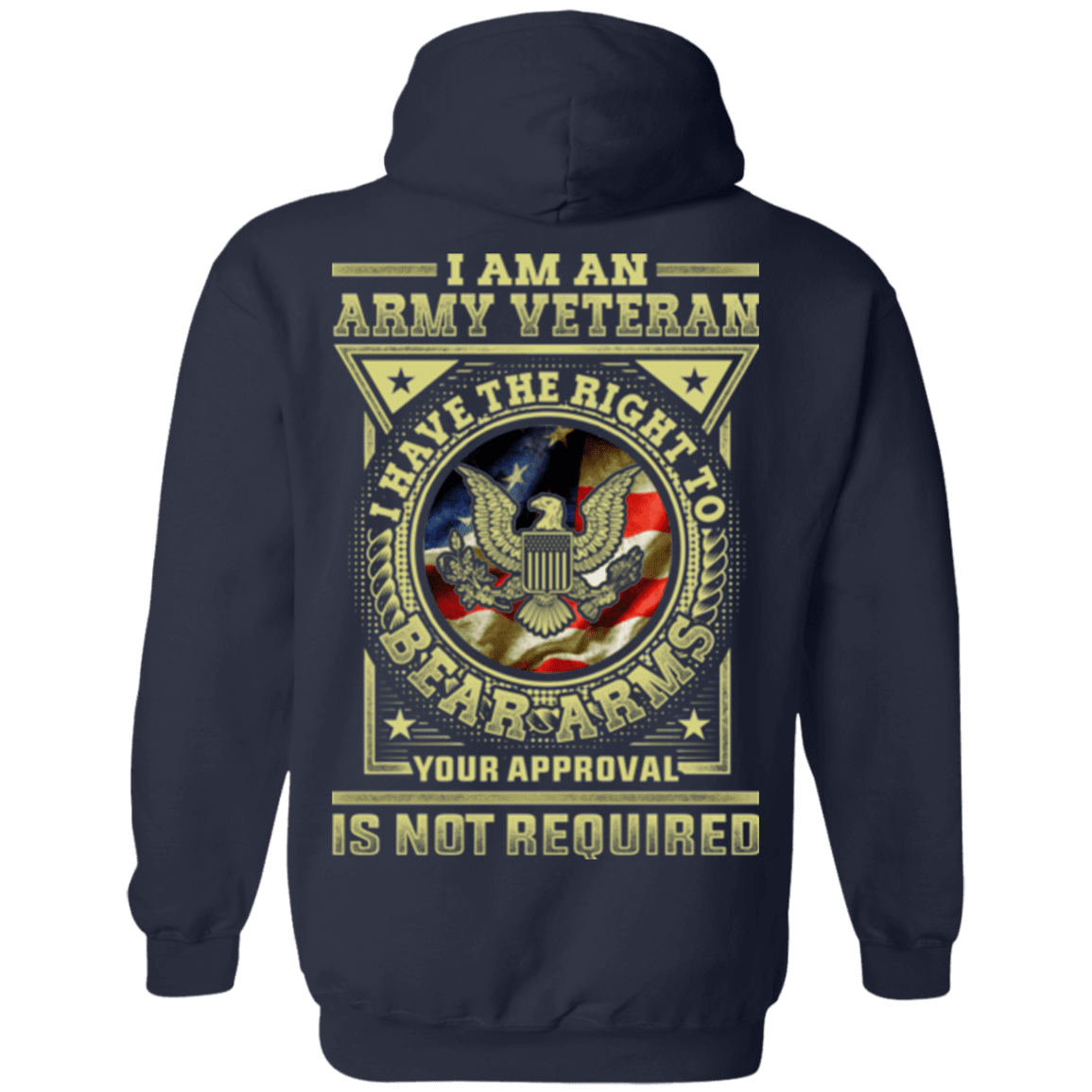 Army Veteran Have the Right To Bear Arms Men Back T Shirts-TShirt-Army-Veterans Nation