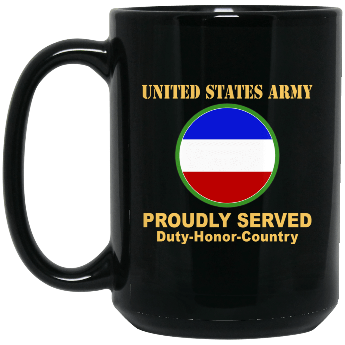 US ARMY CSIB FORCES COMMAND- 11 oz - 15 oz Black Mug-Mug-Army-CSIB-Veterans Nation