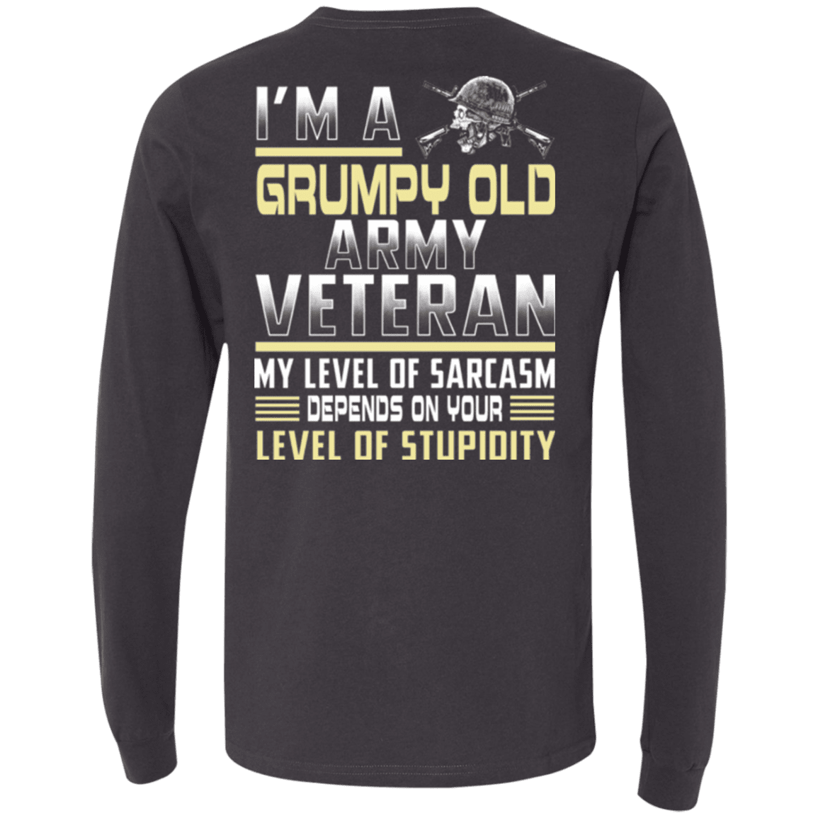 I'm A Grump Old Army Veteran - Men Back T Shirt-TShirt-Army-Veterans Nation