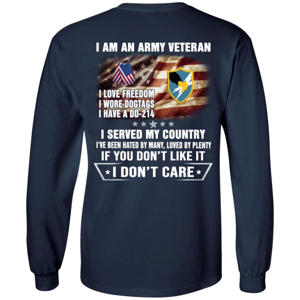 T-Shirt "I Am An Army Security Agency Veteran" On Back-TShirt-Army-Veterans Nation