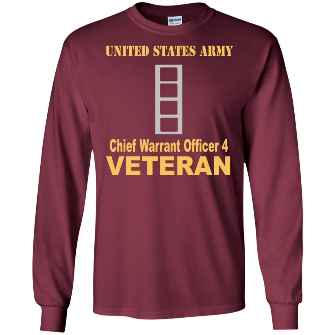 US Army W-4 Chief Warrant Officer 4 W4 CW4 Warrant Officer Veteran Men T Shirt On Front-TShirt-Army-Veterans Nation