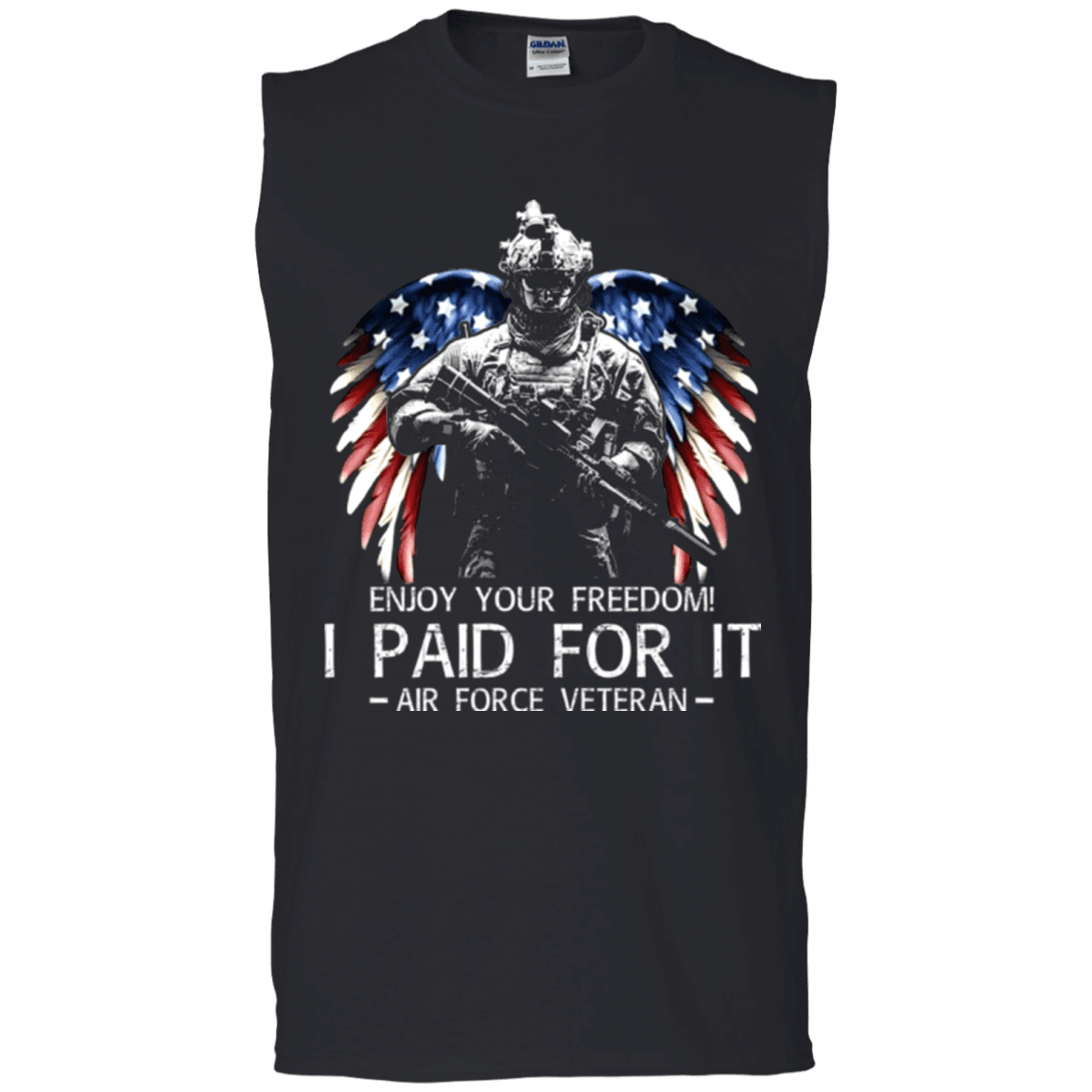 Air Force Veteran - Enjoy your freedom I paid for it Men Front T Shirts-TShirt-USAF-Veterans Nation