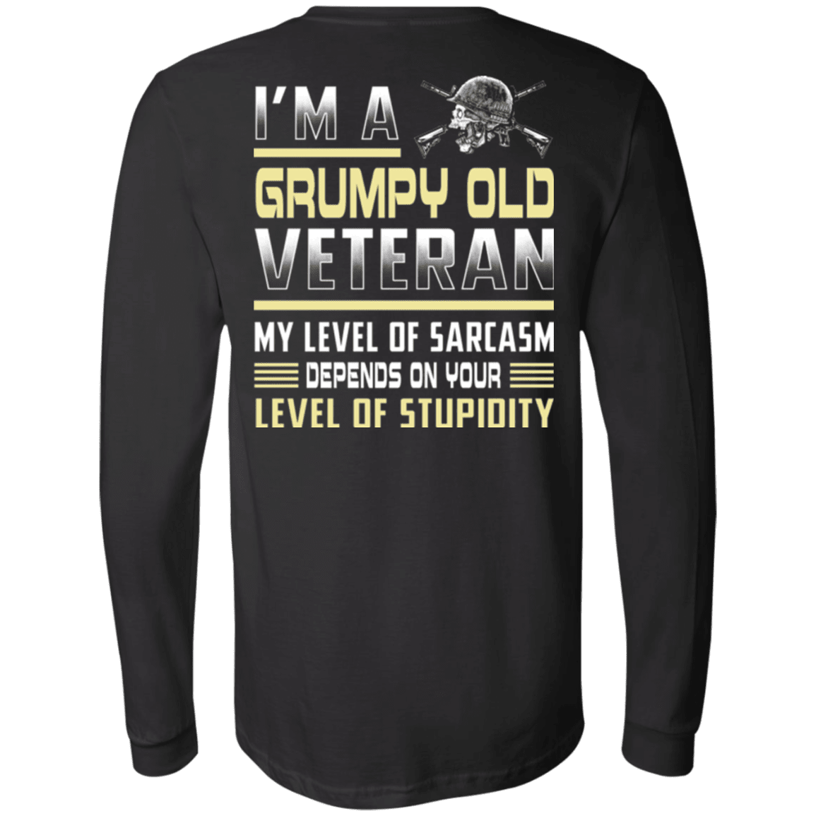 Military T-Shirt "I'm A Grumpy Old Veteran" - Men Back-TShirt-General-Veterans Nation