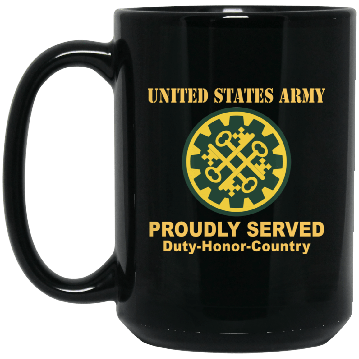 US ARMY 177TH MILITARY POLICE BRIGADE- 11 oz - 15 oz Black Mug-Mug-Army-CSIB-Veterans Nation