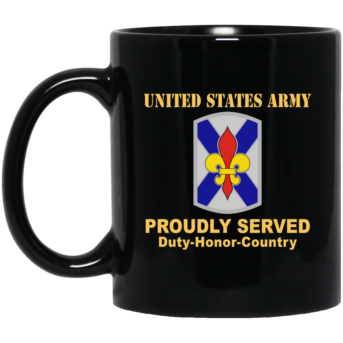 US ARMY 256TH INFANTRY BRIGADE COMBAT TEAM-01- 11 oz - 15 oz Black Mug-Mug-Army-CSIB-Veterans Nation