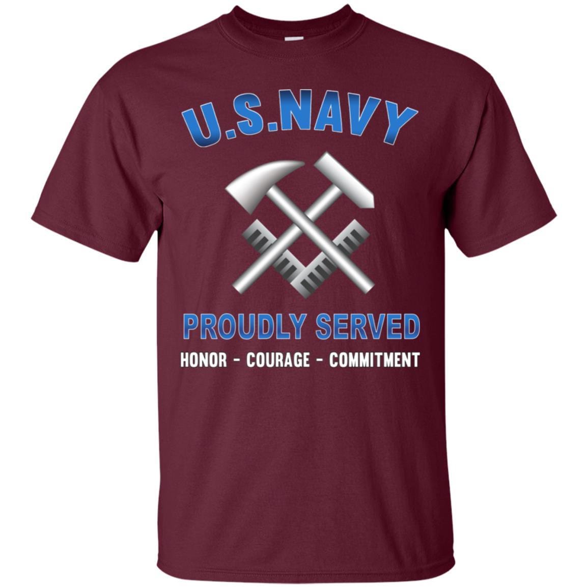 Navy Hull Maintenance Technician Navy HT - Proudly Served T-Shirt For Men On Front-TShirt-Navy-Veterans Nation