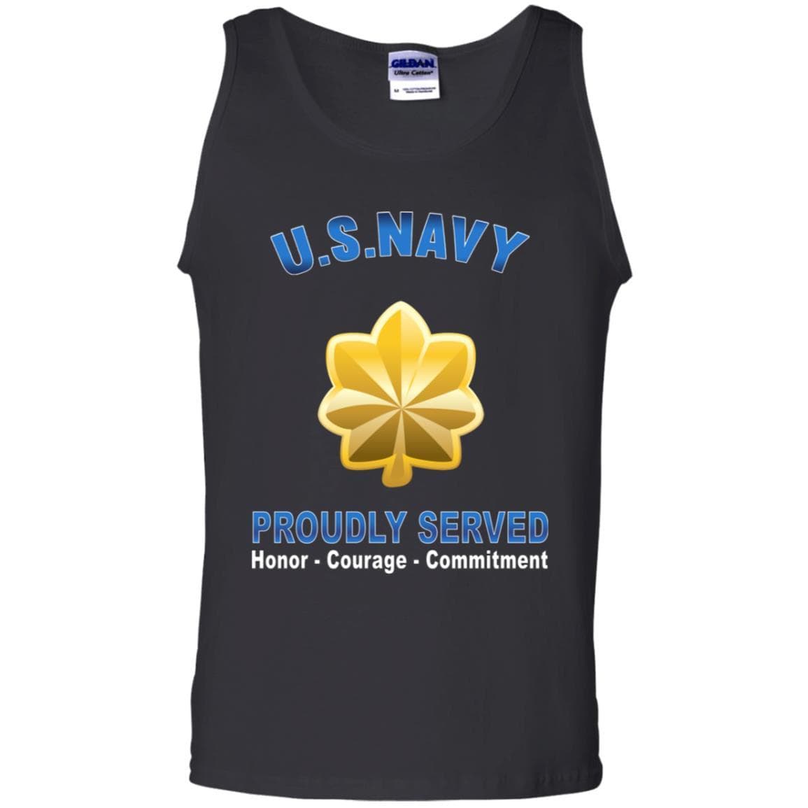 US Navy O-4 Lieutenant Commander O4 LCDR Junior Officer Proudly Served T-Shirt On Front-Apparel-Veterans Nation