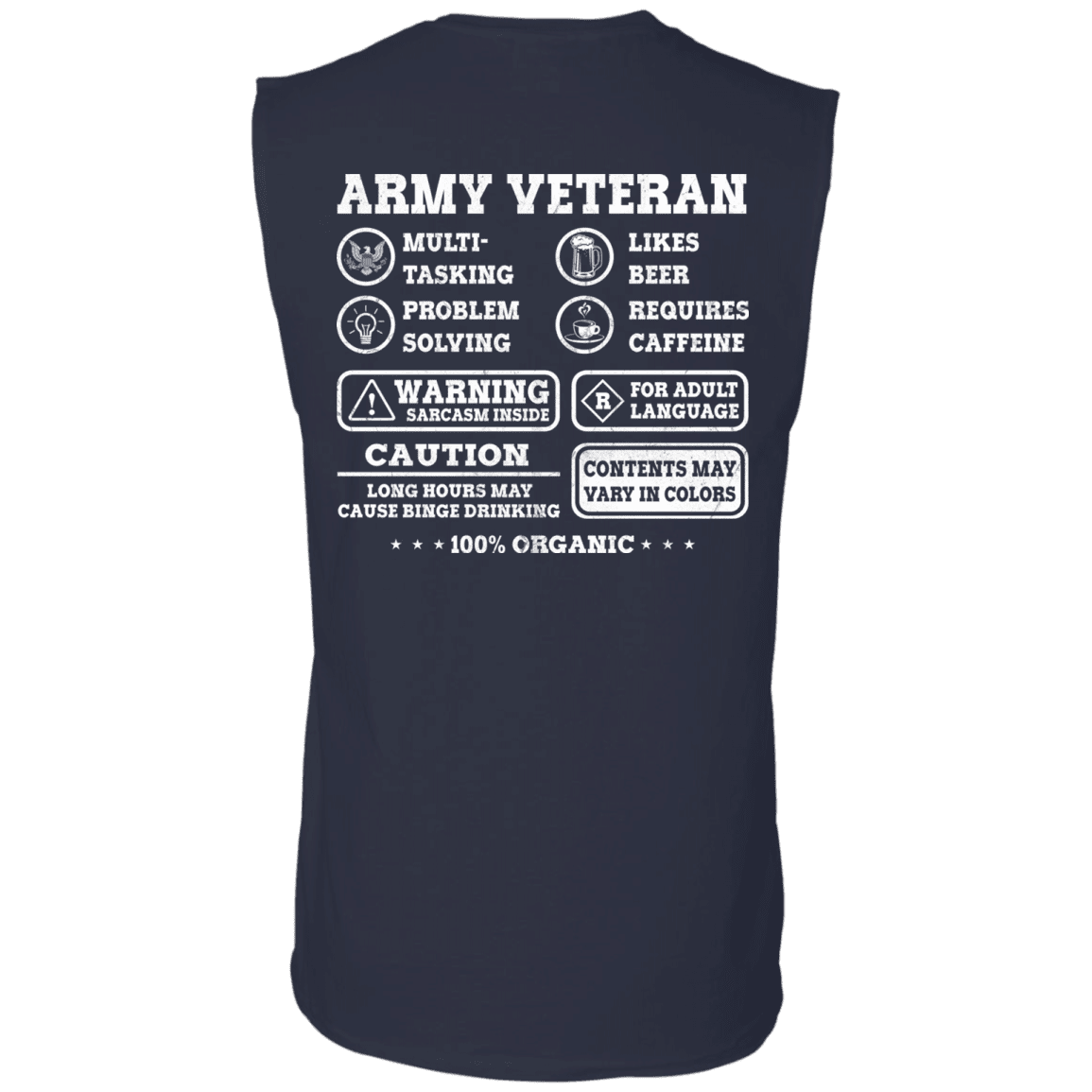 Army Veteran Multitasking Sarcasm Men Back T Shirts-TShirt-Army-Veterans Nation