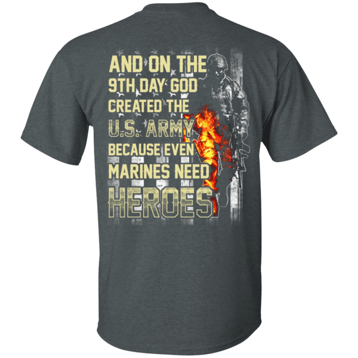 On The 9th Day God Created The US Army T Shirt-TShirt-Army-Veterans Nation