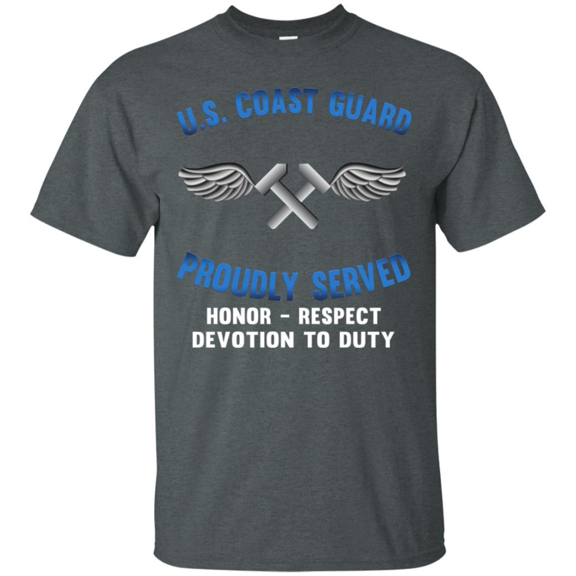 US Coast Guard Aviation Metalsmith AM Logo Proudly Served T-Shirt For Men On Front-TShirt-USCG-Veterans Nation