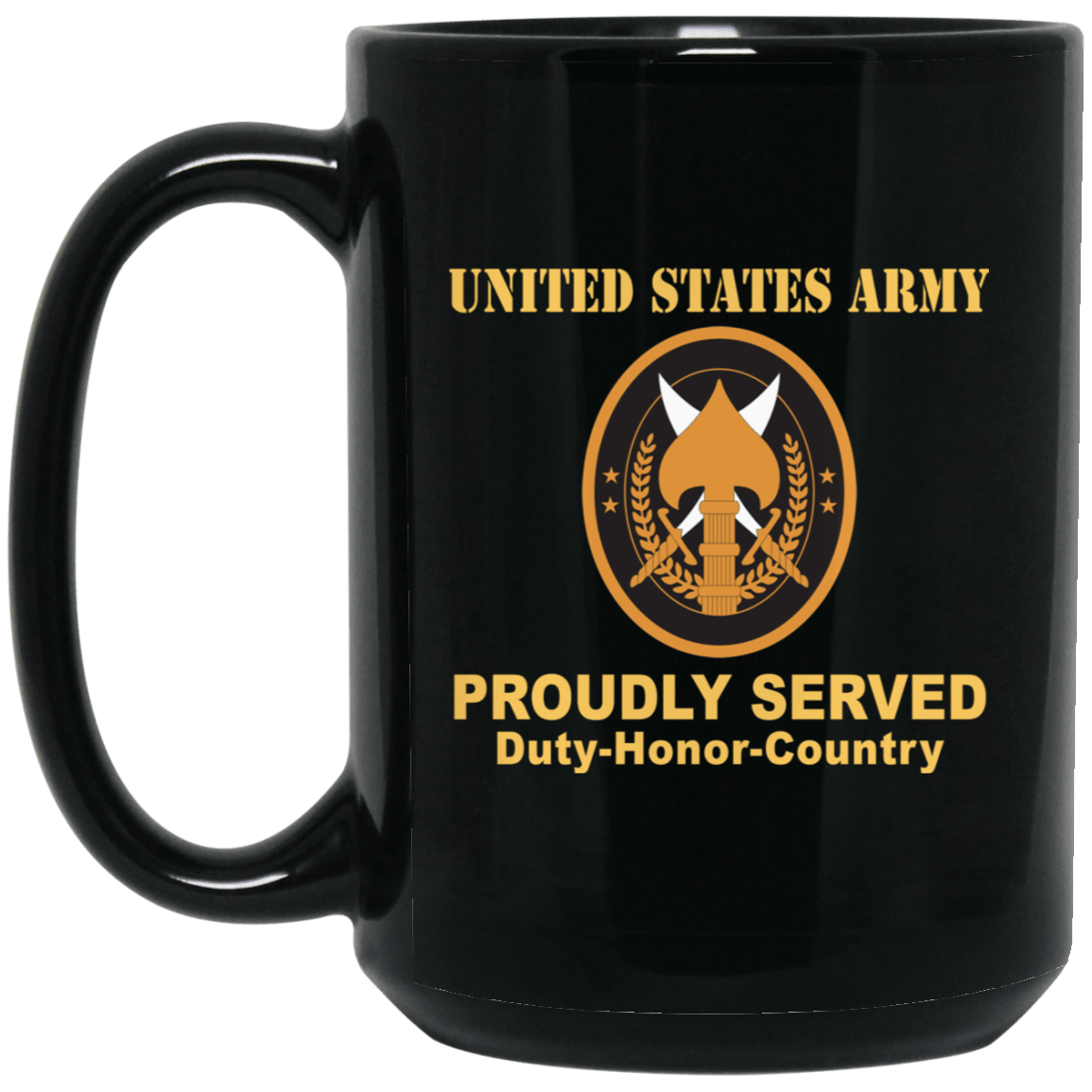 US ARMY SPECIAL OPERATIONS JOINT TASK FORCE OPERATION INHERENT RESOLVE CSIB- 11 oz - 15 oz Black Mug-Mug-Army-CSIB-Veterans Nation