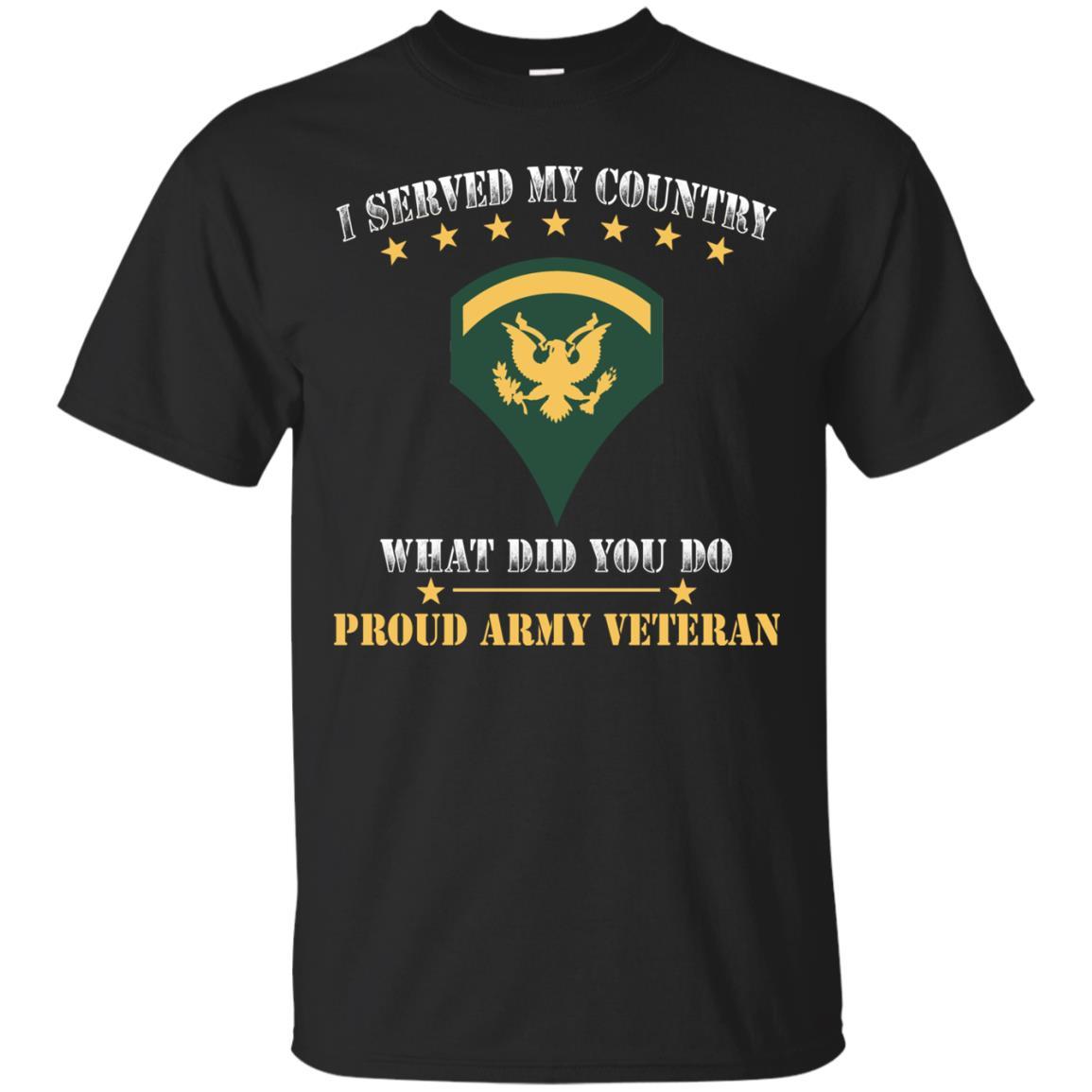 US Army E-5 SPC E5 Specialist Ranks Men Front T Shirt - Proud US Army Veteran-TShirt-Army-Veterans Nation