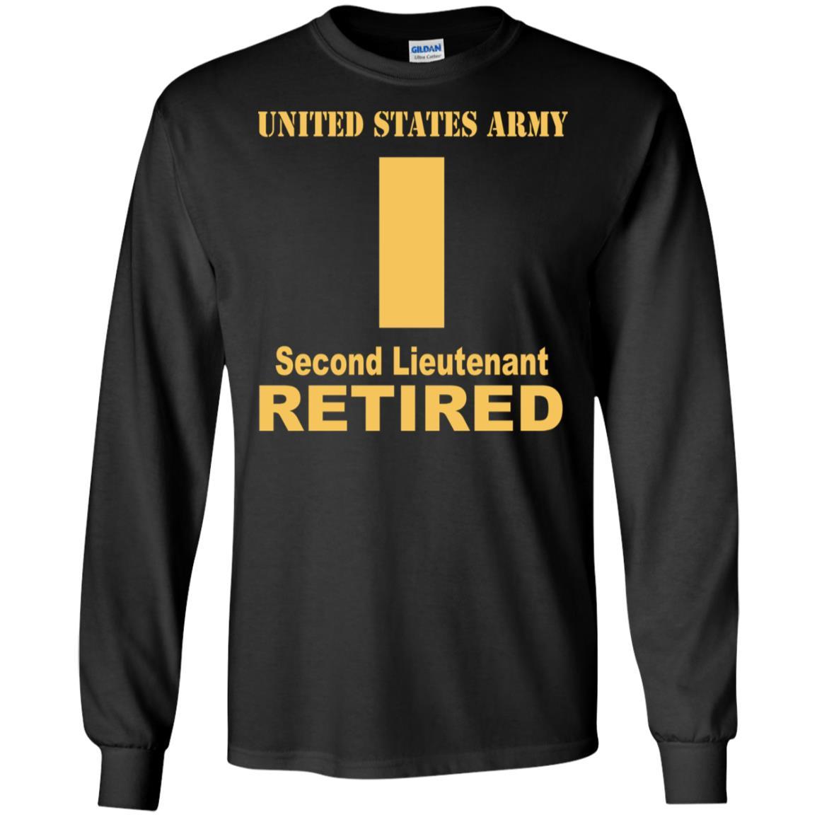 US Army O-1 Second Lieutenant O1 2LT Commissioned Officer Retired Men T Shirt On Front-TShirt-Army-Veterans Nation