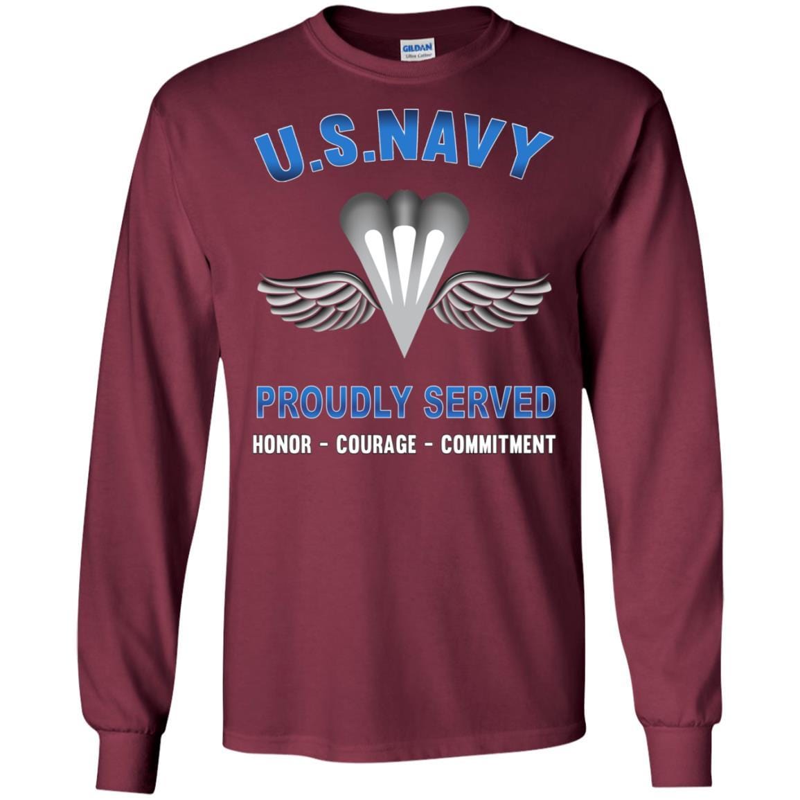 Navy Aircrew Survival Equipmentman Navy PR - Proudly Served T-Shirt For Men On Front-TShirt-Navy-Veterans Nation