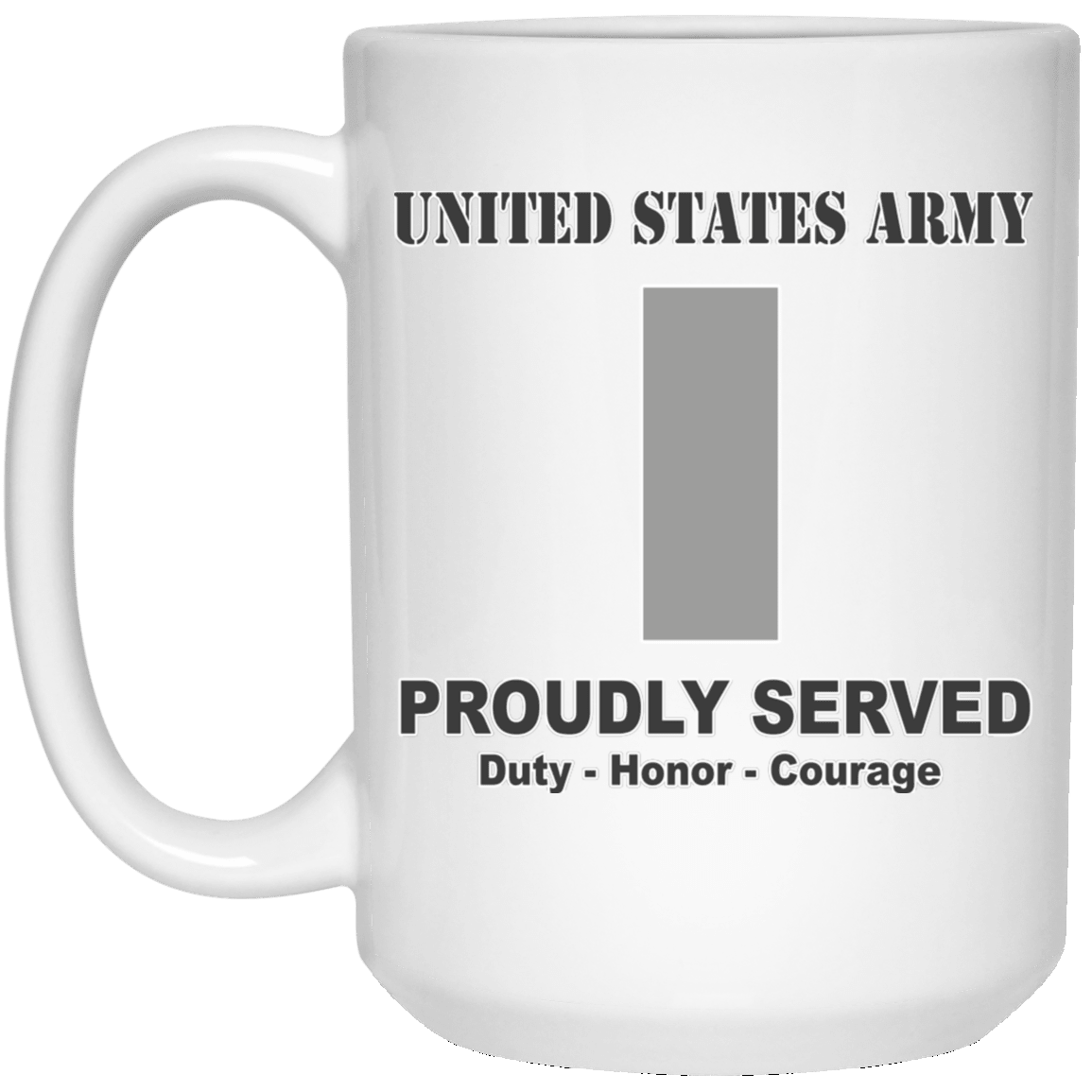 US Army O-2 First Lieutenant O2 1LT Commissioned Officer Ranks White Coffee Mug - Stainless Travel Mug-Mug-Army-Ranks-Veterans Nation