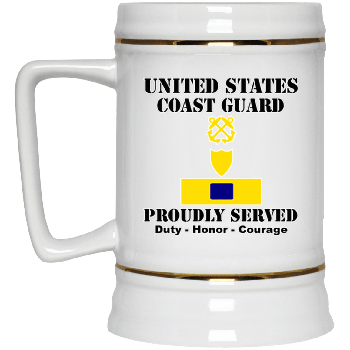 US Coast Guard W-4 Chief Warrant Officer 4 W4 CWO-4 Chief Warrant Officer White Coffee Mug - Stainless Travel Mug-Mug-USCG-Officer-Veterans Nation