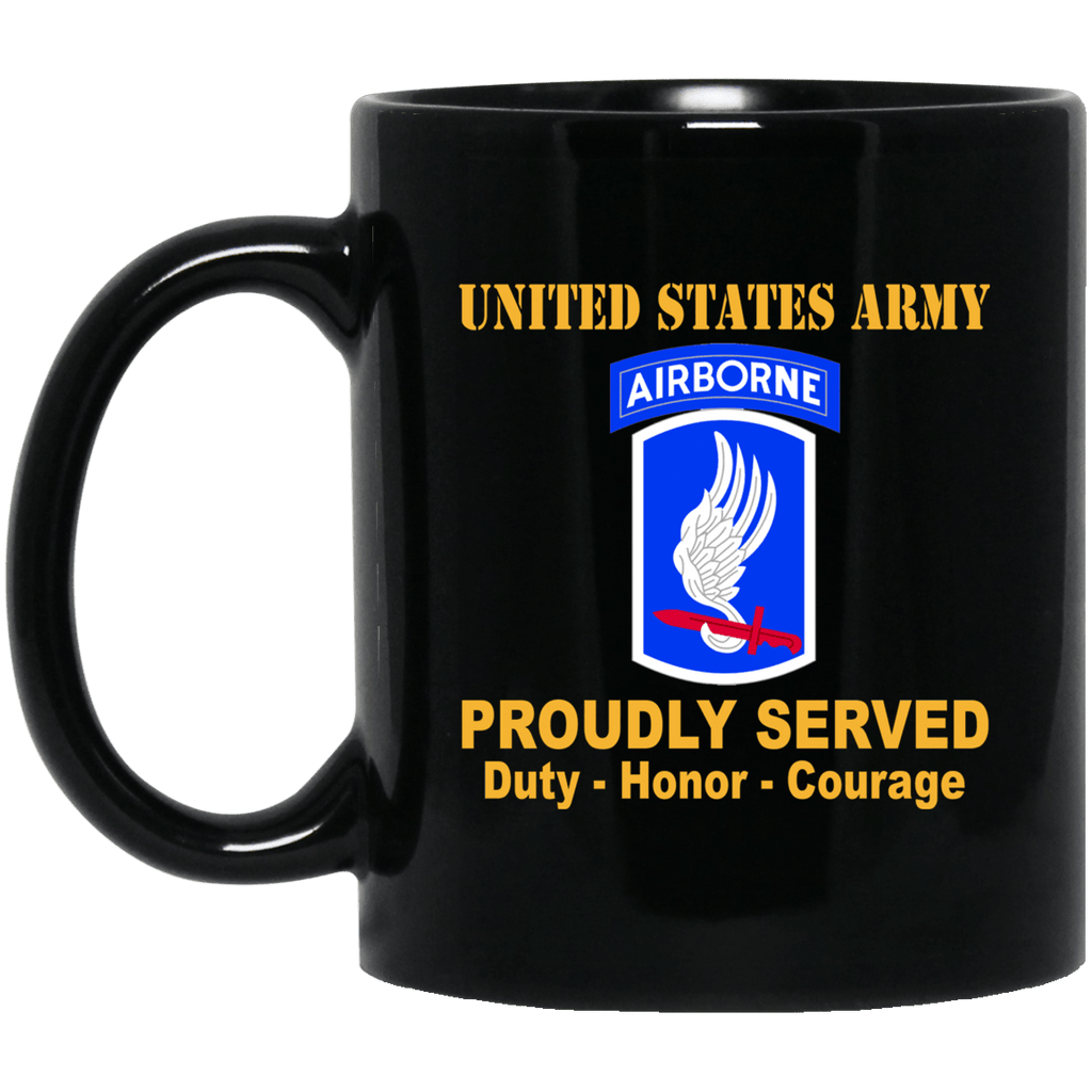 US Army 173rd Airborne 11 oz - 15 oz Black Mug-Mug-Army-CSIB-Veterans Nation