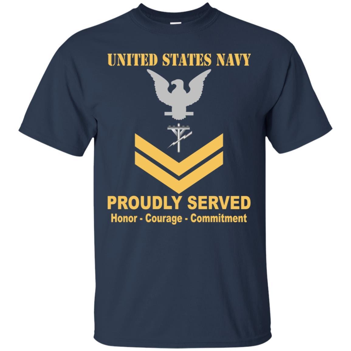 Navy Construction Electrician Navy CE E-5 Rating Badges Proudly Served T-Shirt For Men On Front-TShirt-Navy-Veterans Nation