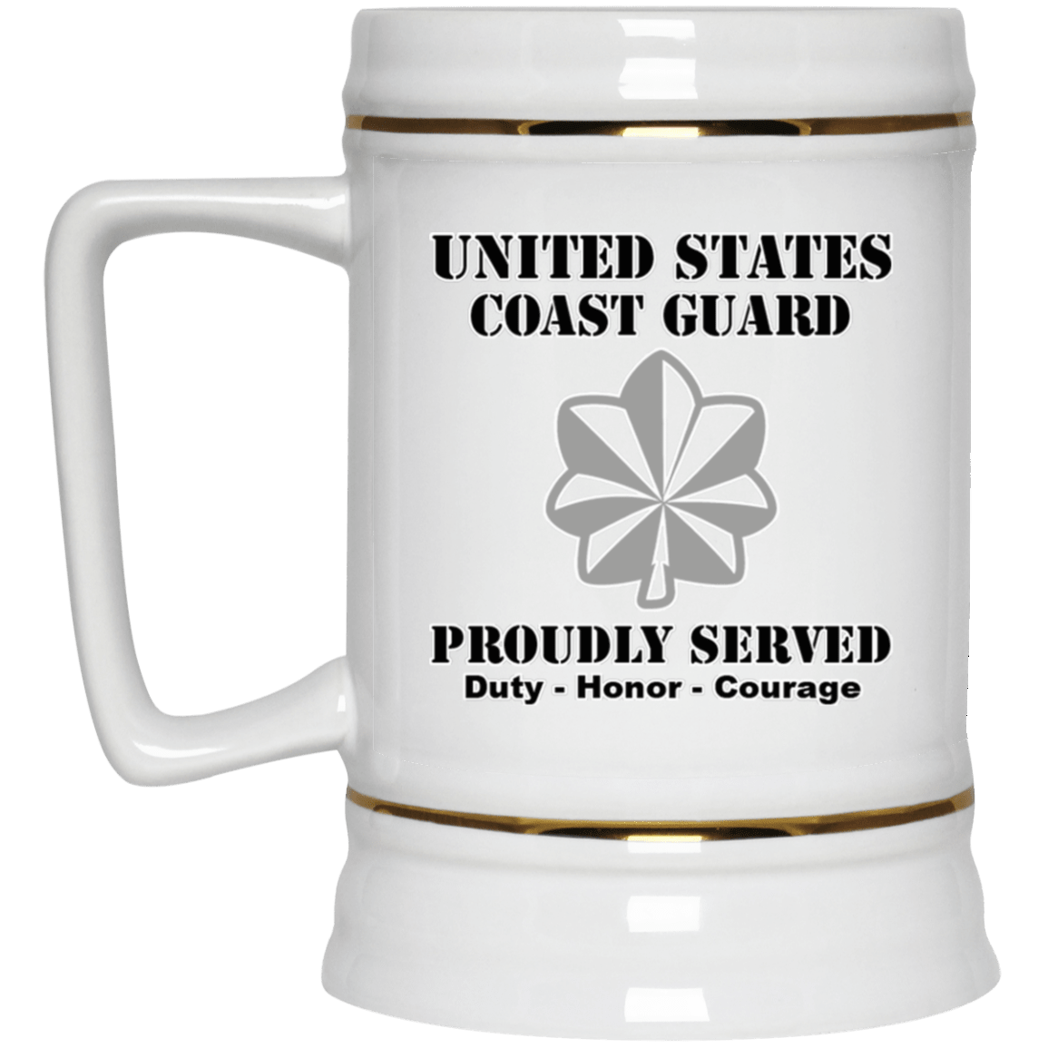 US Coast Guard O-5 Commander O5 CDR Senior Officer Ranks White Coffee Mug - Stainless Travel Mug-Mug-USCG-Officer-Veterans Nation