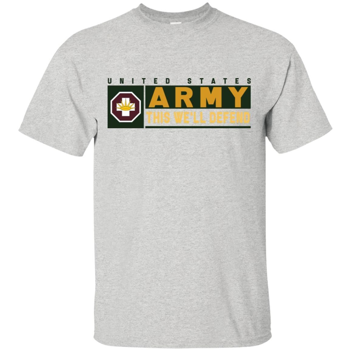 US Army 8TH MEDICAL BRIGADE- This We'll Defend T-Shirt On Front For Men-TShirt-Army-Veterans Nation