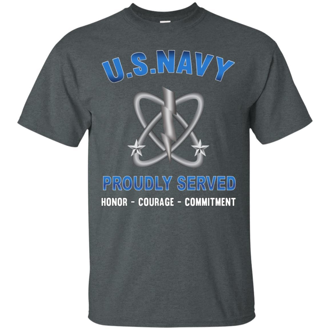 Navy Electronics Warfare Technician Navy EW - Proudly Served T-Shirt For Men On Front-TShirt-Navy-Veterans Nation