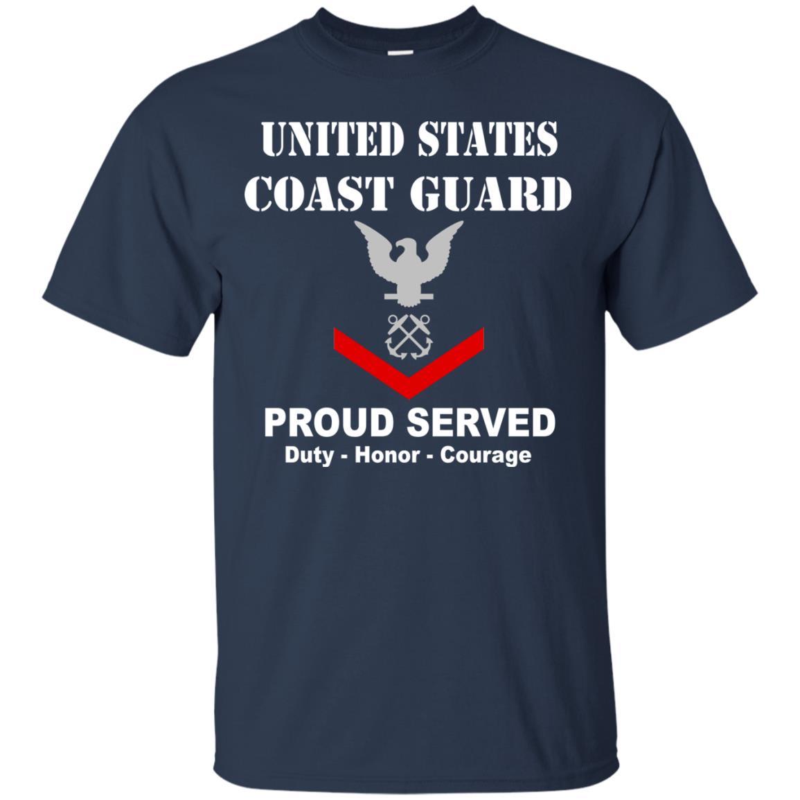 US Coast Guard E-4 Petty Officer Third Class E4 PO3 Petty Officer Men Front USCG T Shirt-TShirt-USCG-Veterans Nation