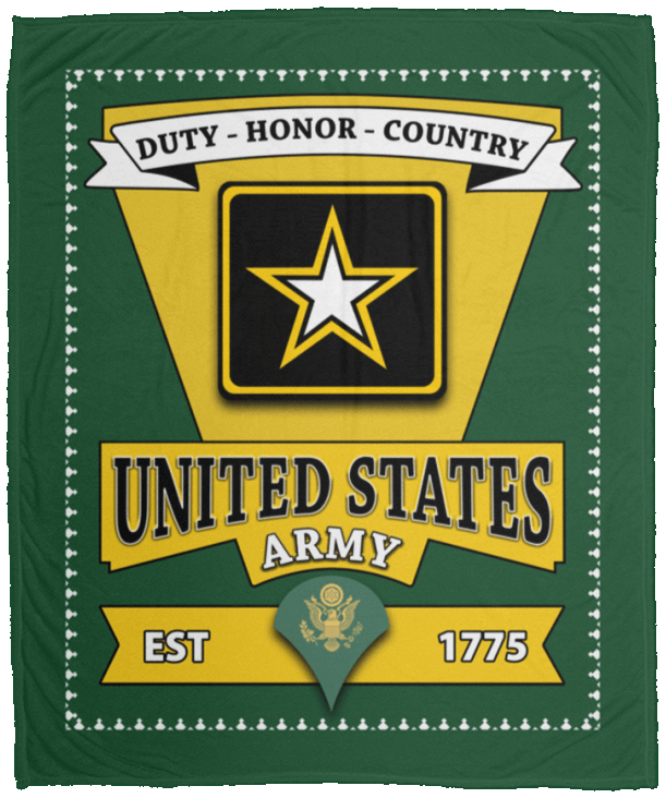 US Army E-4 SPC E4 SP4 Specialist 4 Specialist 3rd Class Blanket Cozy Plush Fleece Blanket - 50x60-Blankets-Army-Ranks-Veterans Nation