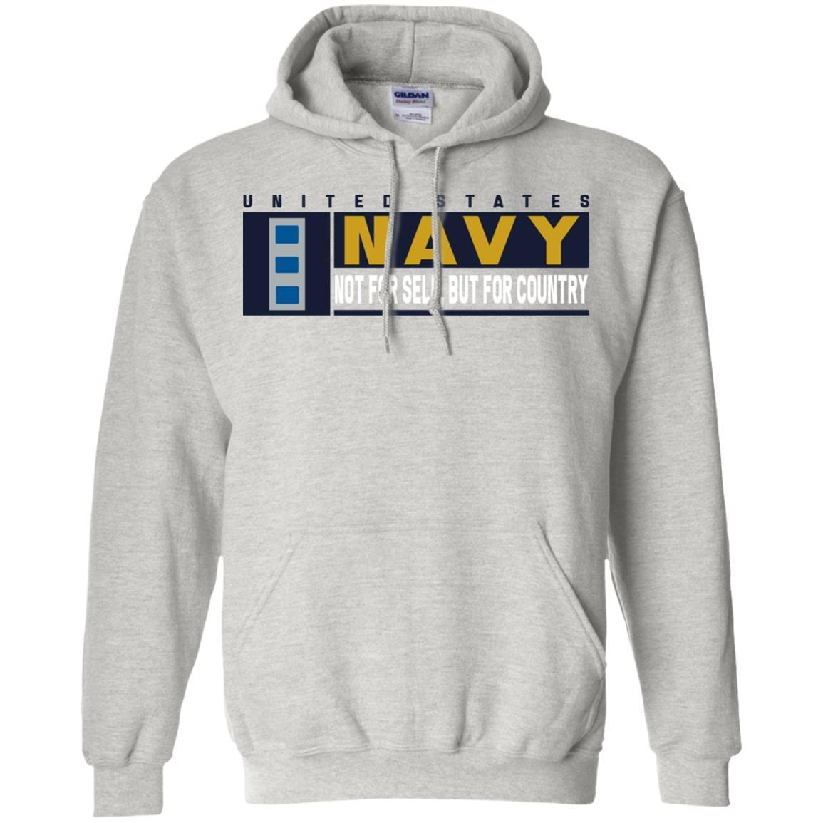 US Navy W-4 Chief Warrant Officer Not For Self, But For Country Long Sleeve - Pullover Hoodie-TShirt-Navy-Veterans Nation