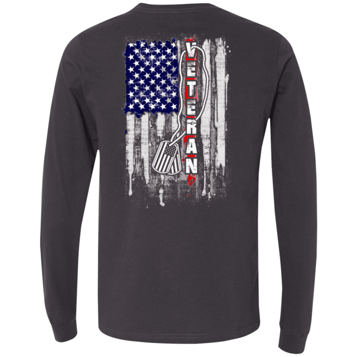 Military T-Shirt "Veteran America Flag"-TShirt-General-Veterans Nation