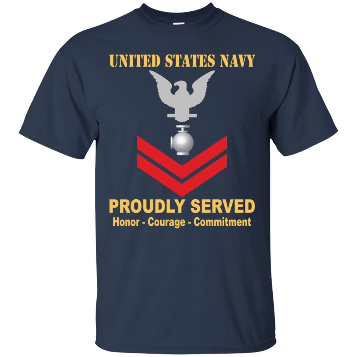 Navy Utilitiesman Navy UT E-5 Rating Badges Proudly Served T-Shirt For Men On Front-TShirt-Navy-Veterans Nation