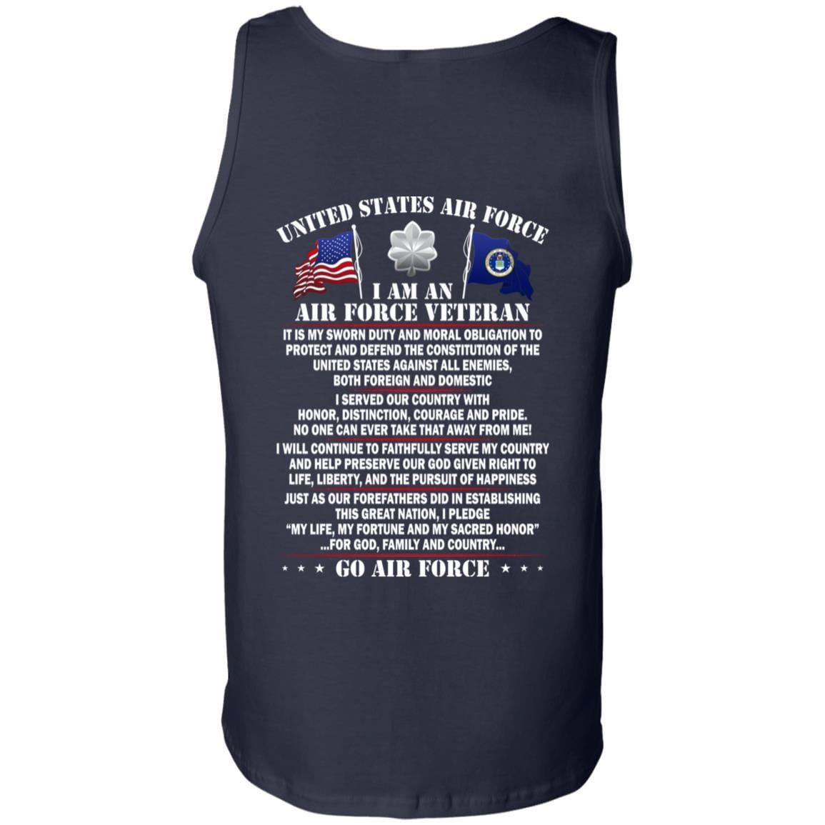 US Air Force O-5 Lieutenant Colonel Lt Co O5 Field Officer Ranks - Go Air Force T-Shirt On Back-TShirt-USAF-Veterans Nation