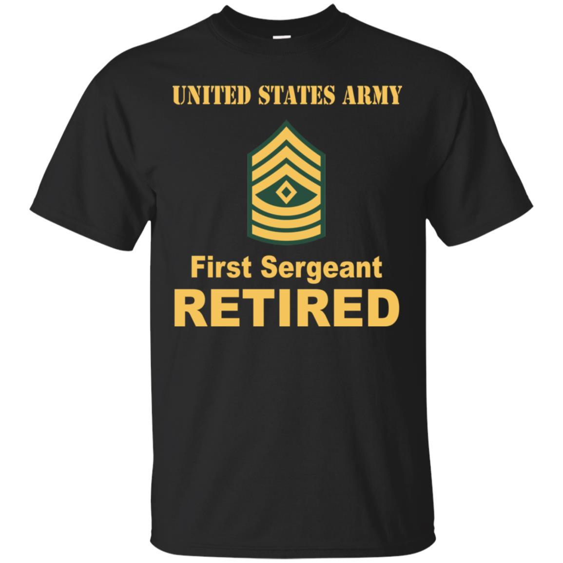 US Army E-8 First Sergeant E8 1SG Noncommissioned Officer Retired Men T Shirt On Front-TShirt-Army-Veterans Nation