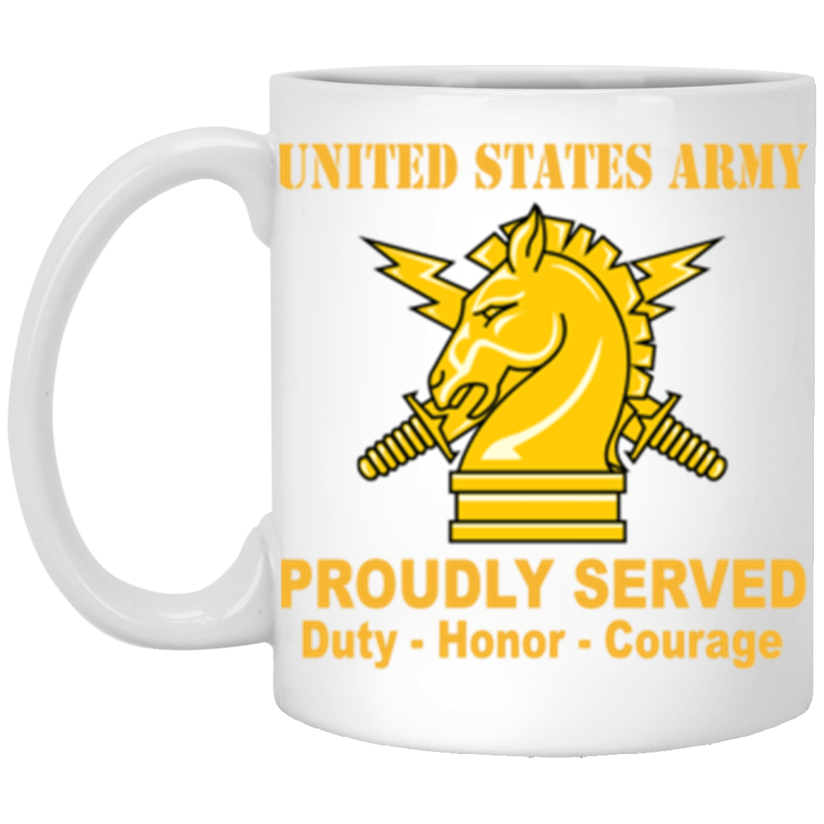 US Army Psychological Ops Proudly Served Core Values 11 oz. White Mug-Drinkware-Veterans Nation