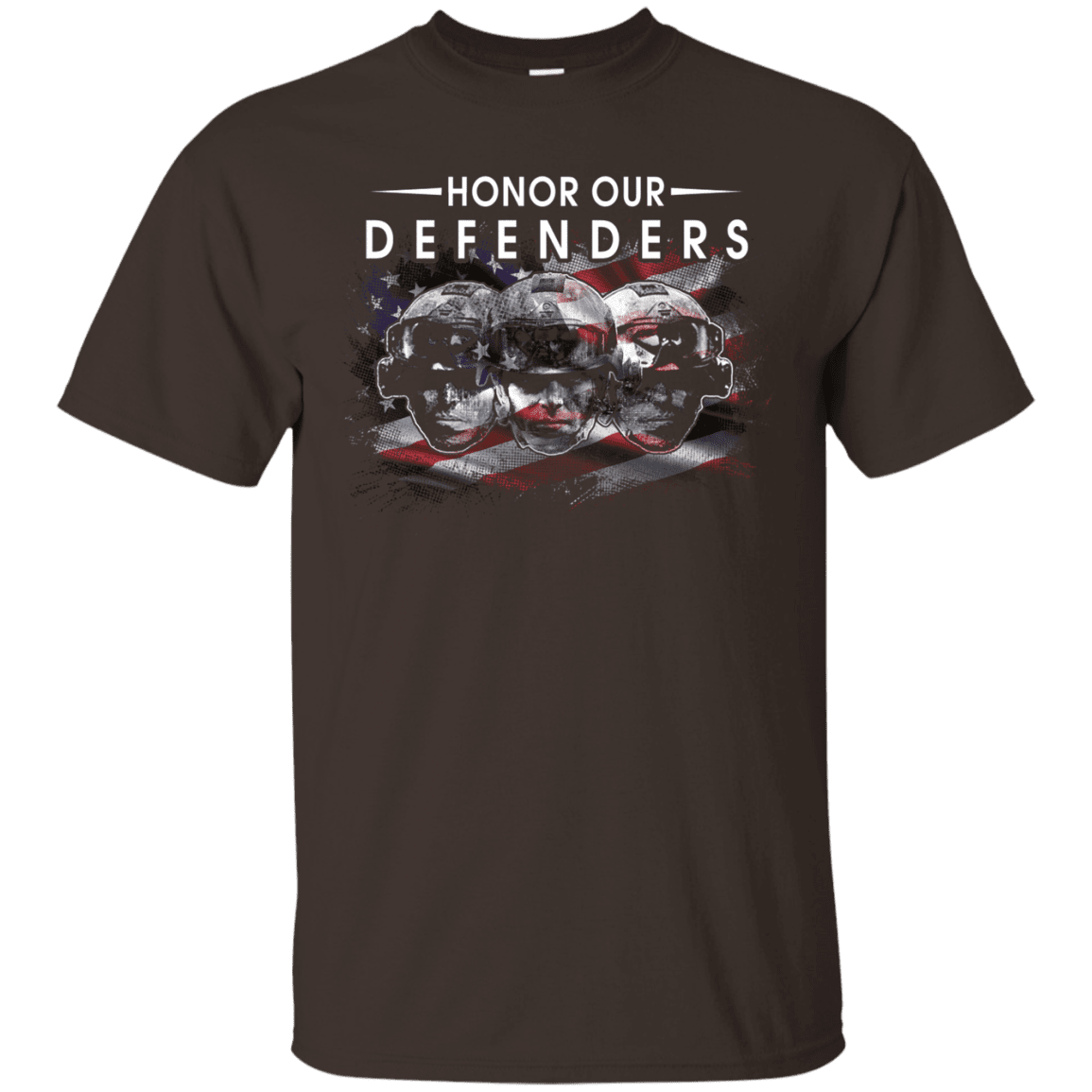 Military T-Shirt "HONOR OUR DEFENDER"-TShirt-General-Veterans Nation