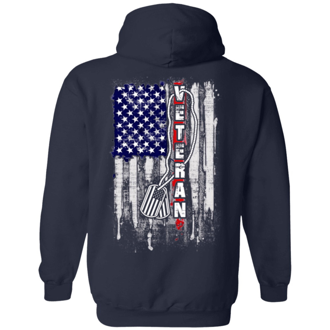 Military T-Shirt "Veteran America Flag"-TShirt-General-Veterans Nation