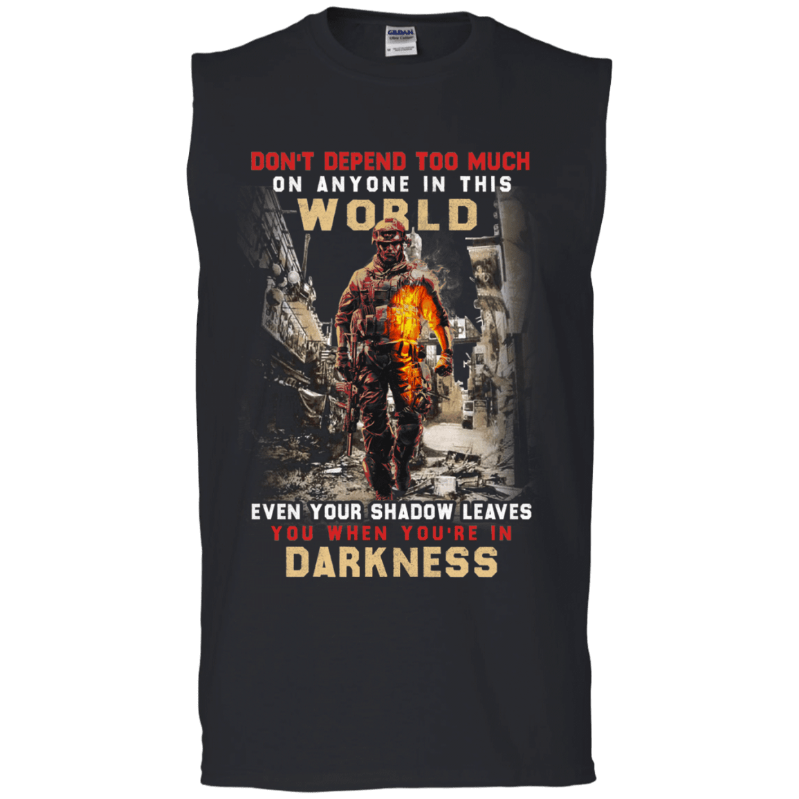 Military T-Shirt "DARKNESS VETERAN"-TShirt-General-Veterans Nation