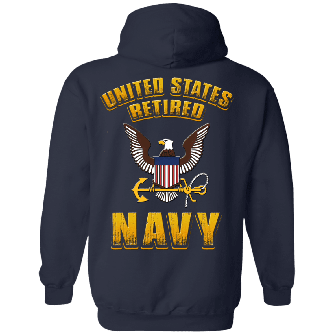 US Retired Navy Back T Shirts-TShirt-Navy-Veterans Nation