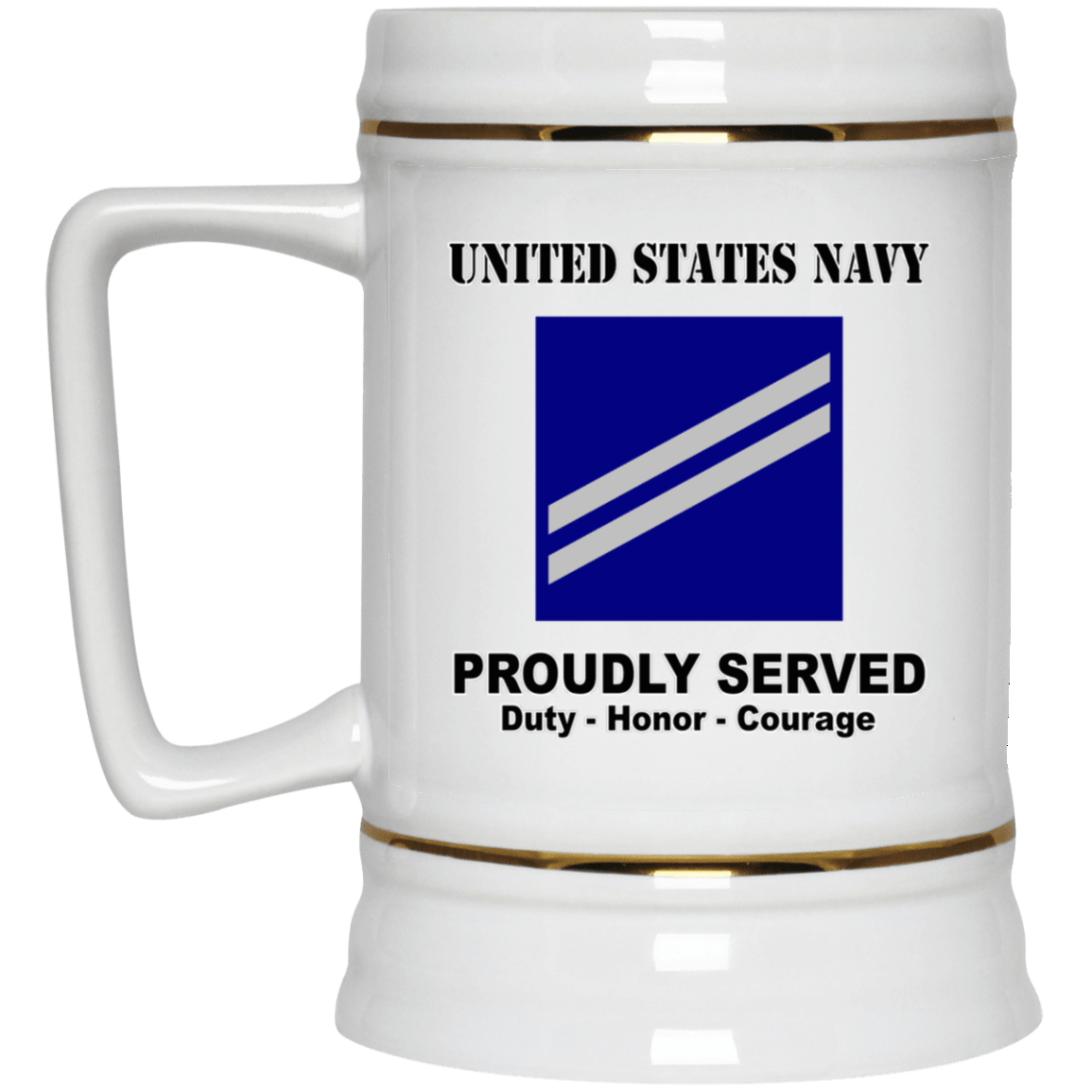 US Navy E-2 Seaman Apprentice E2 SA Junior Enlisted Ranks T shirt White Coffee Mug - Stainless Travel Mug-Mug-Navy-Collar-Veterans Nation