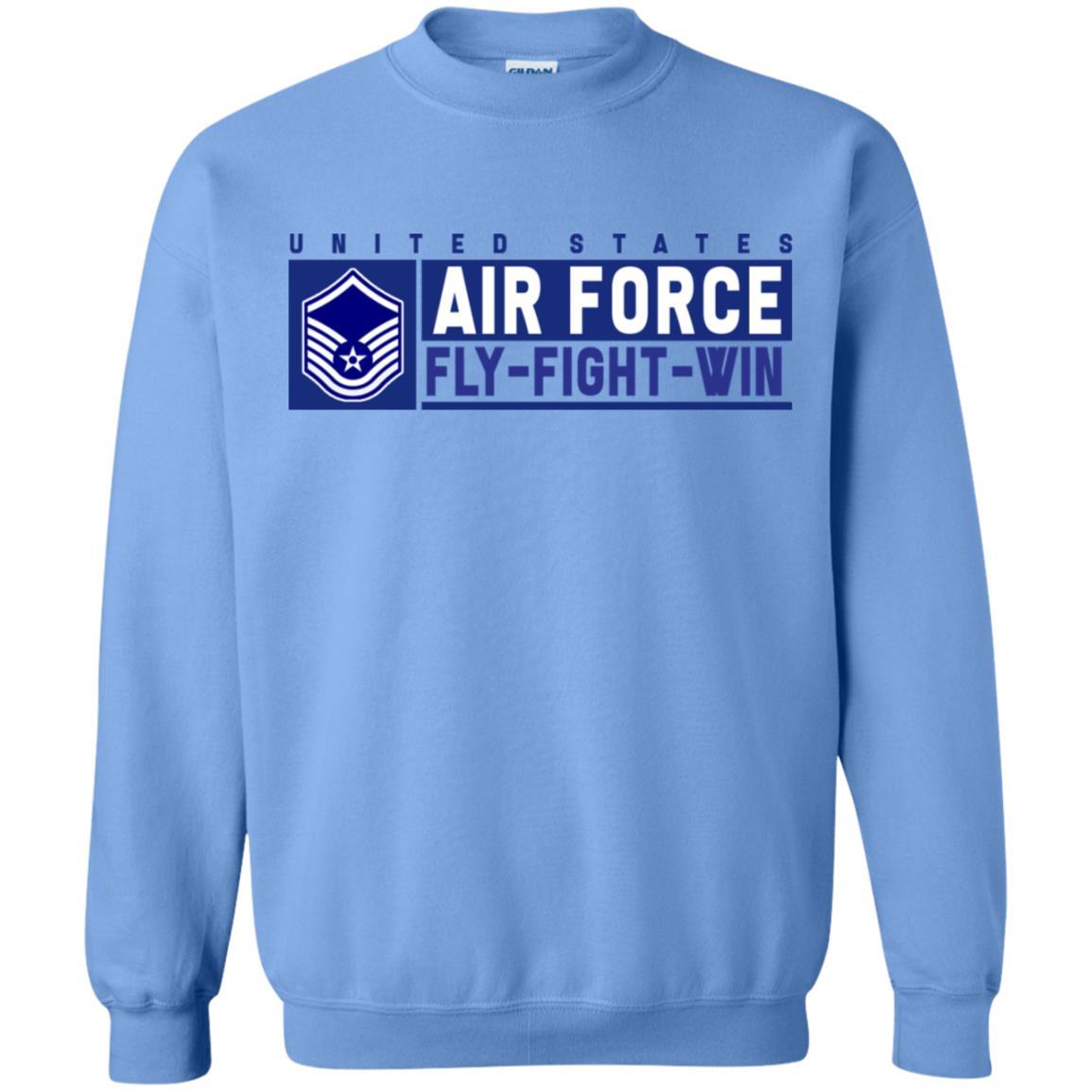 US Air Force E-7 Master Sergeant Fly - Fight - Win Long Sleeve - Pullover Hoodie-TShirt-USAF-Veterans Nation