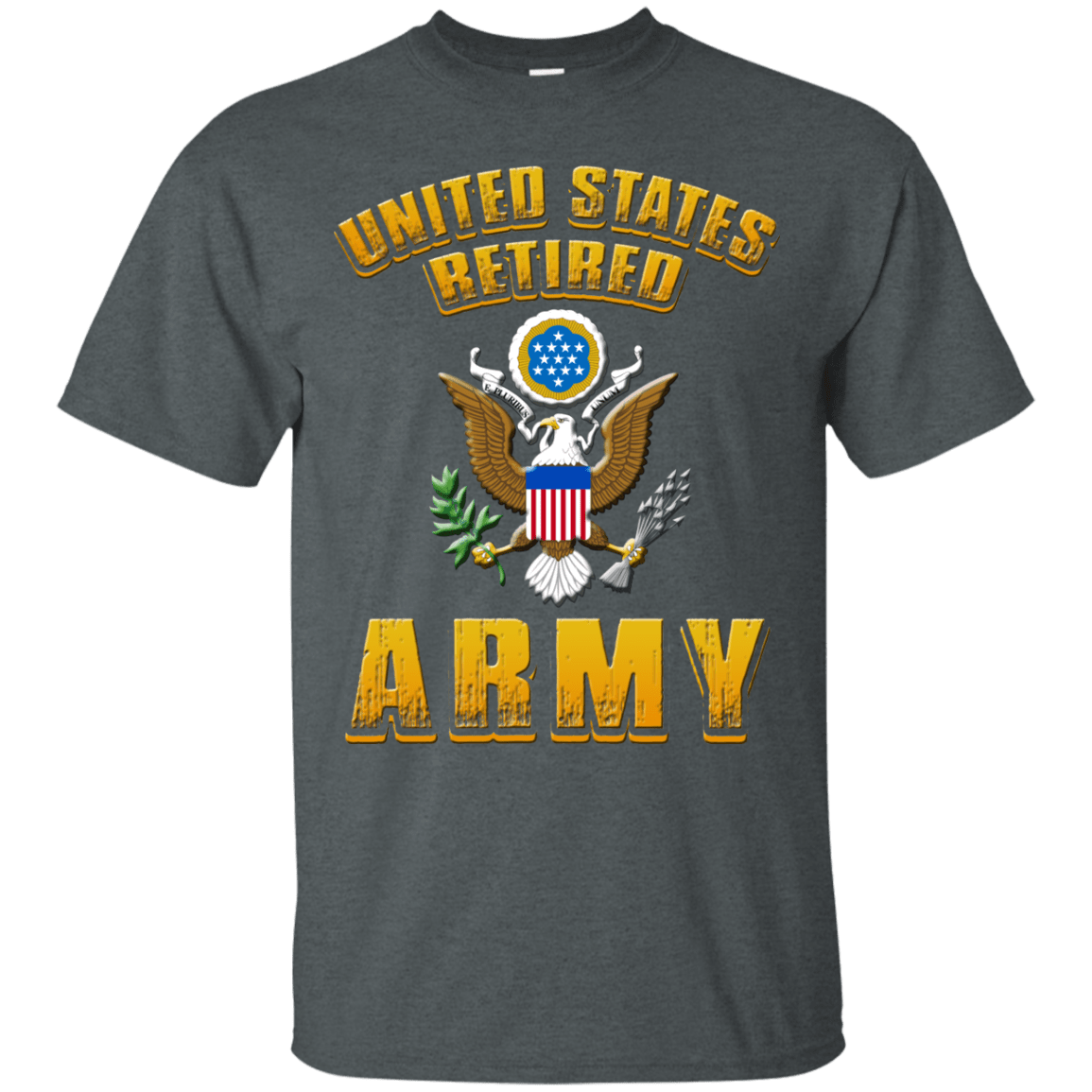 US Retired Army Veteran Front T Shirts-TShirt-Army-Veterans Nation