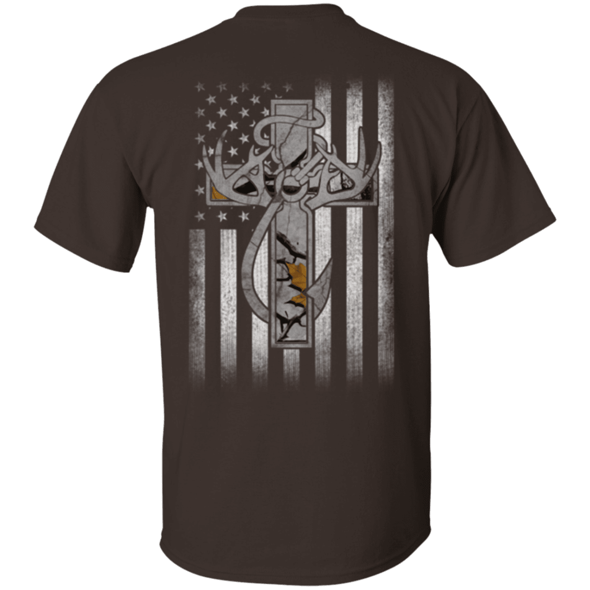 Military T-Shirt "Hunting Faith Flag Veteran"-TShirt-General-Veterans Nation