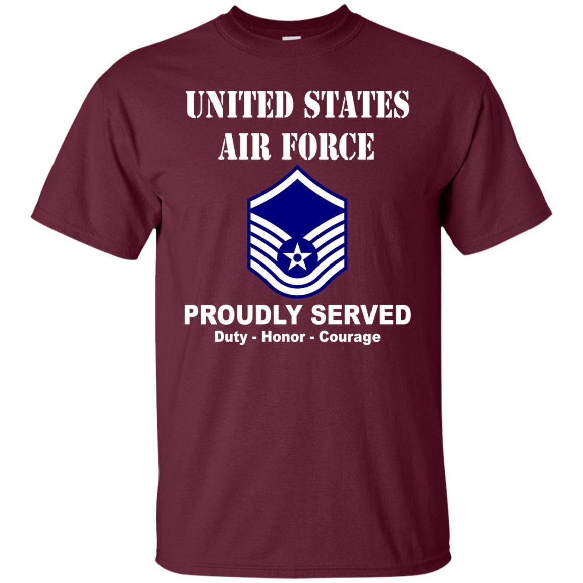 US Air Force E-7 Master Sergeant MSgt E7 Noncommissioned Officer Ranks Men Front T Shirt For Air Force-TShirt-USAF-Veterans Nation