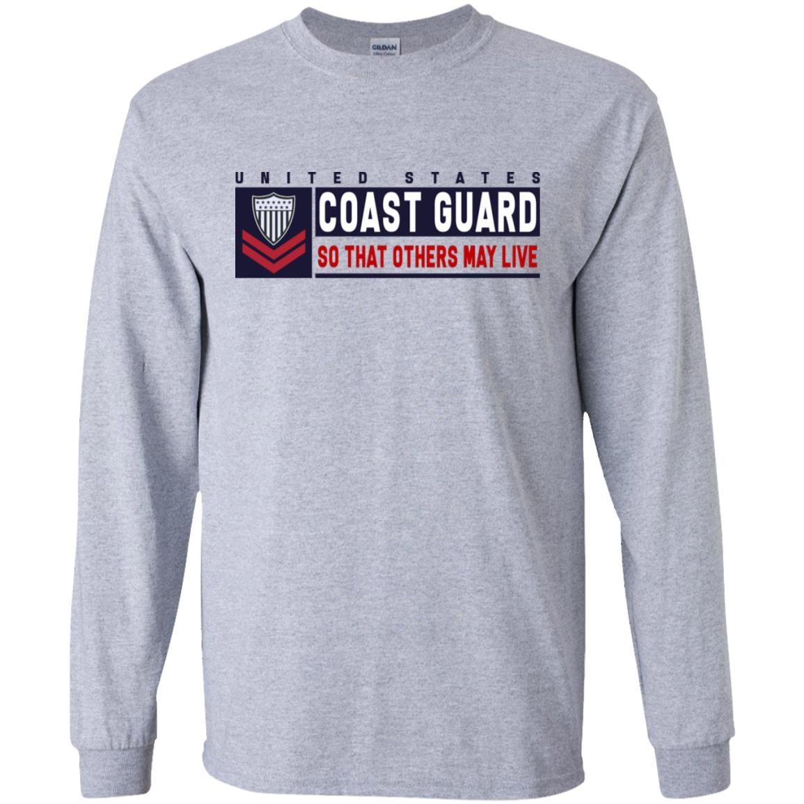 US Coast Guard E-5 Petty Officer Second Class E5 PO2 So That Others May Live Long Sleeve - Pullover Hoodie-TShirt-USCG-Veterans Nation