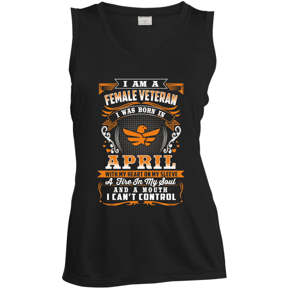 Military T-Shirt "Female Veteran Born In April"-TShirt-General-Veterans Nation