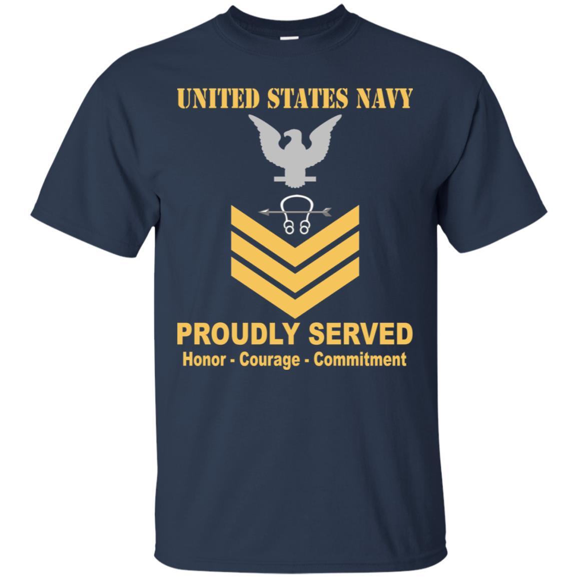 Navy Sonar Technician Navy ST E-6 Rating Badges Proudly Served T-Shirt For Men On Front-TShirt-Navy-Veterans Nation