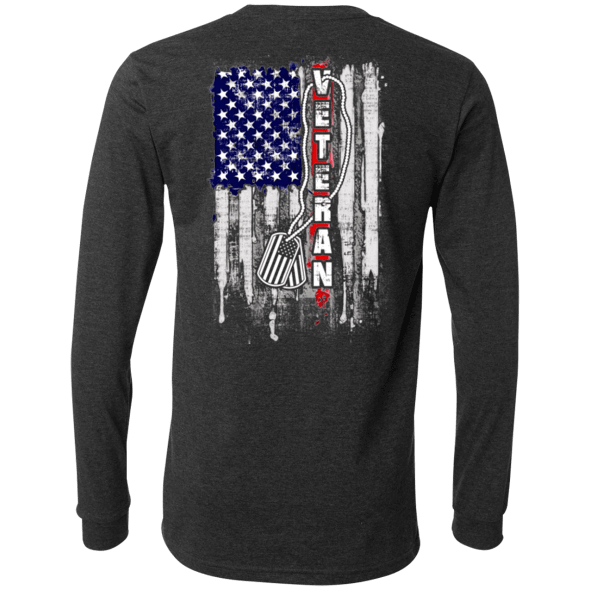 Military T-Shirt "Veteran America Flag"-TShirt-General-Veterans Nation