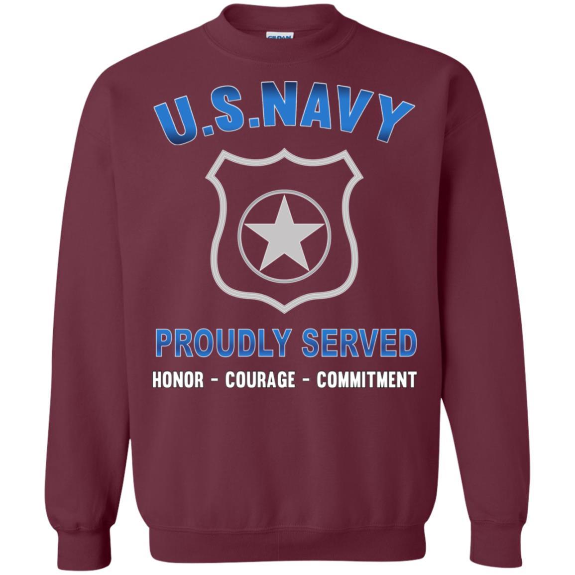 U.S Navy Master-at-arms Navy MA - Proudly Served T-Shirt For Men On Front-TShirt-Navy-Veterans Nation