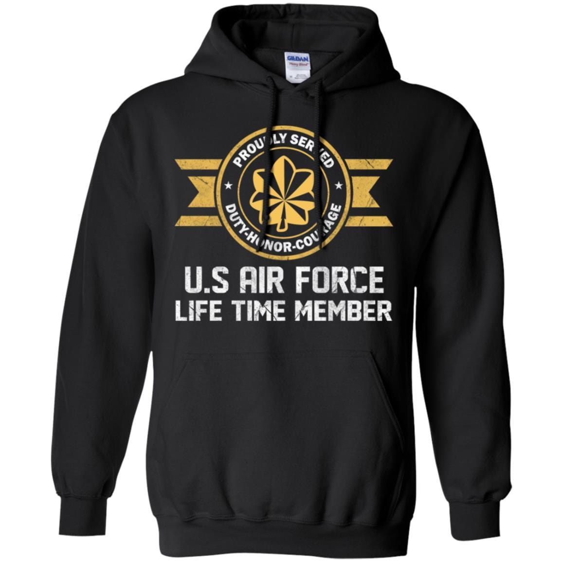 Life time member-US Air Force O-4 Major Maj O4 Field Officer Ranks Men T Shirt On Front-TShirt-USAF-Veterans Nation