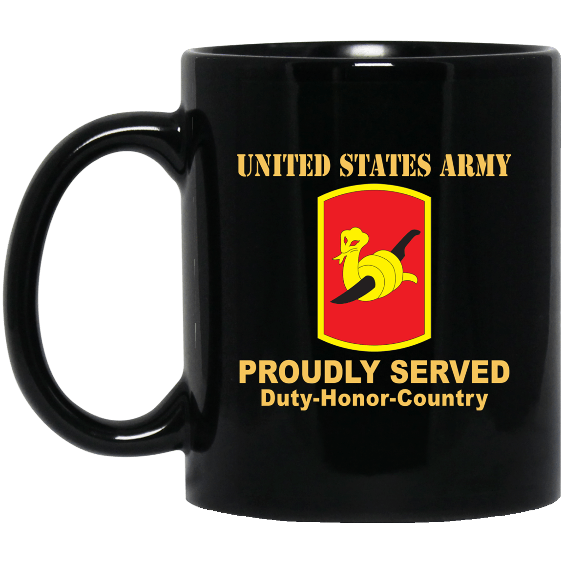 US ARMY 153RD FIELD ARTILLERY BRIGADE- 11 oz - 15 oz Black Mug-Mug-Army-CSIB-Veterans Nation